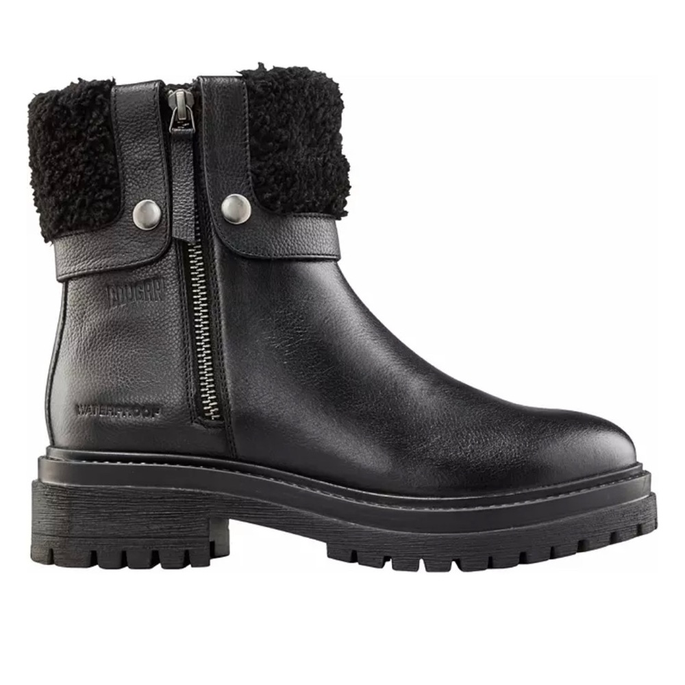 Cougar Women's Vigo Boots black leather and fur